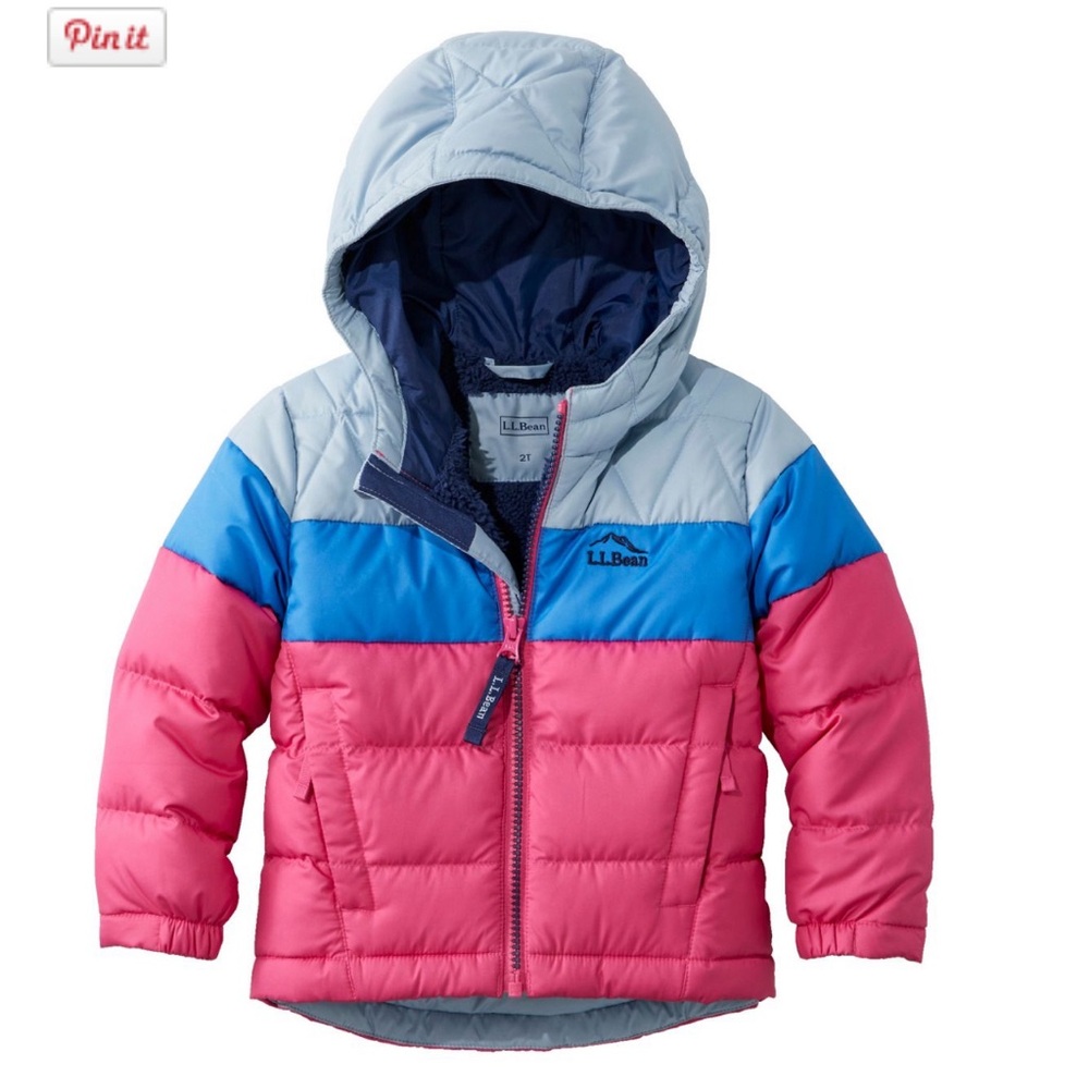 LL Bean- Bean's Down Jacket, Colorblock 4T
